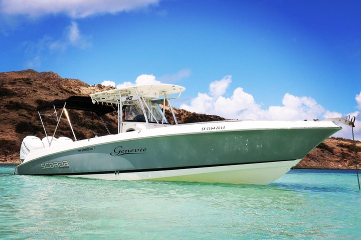 Bateau semi-rigide Captain Bob, snorkeling, excursion plage et déjeuner à St Maarten | wizardtrip