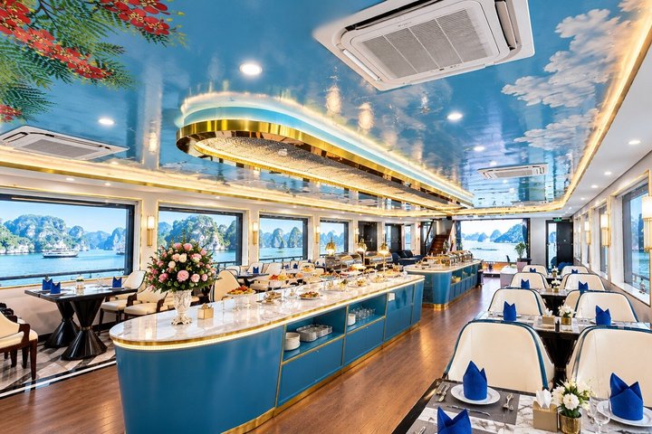 Luxury Halong Bay day cruise with limestone karsts, buffet lunch, and onboard relaxation, photo 11 | wizardtrip