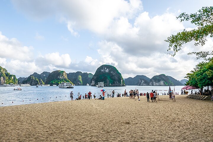 Luxury Halong Bay day cruise with limestone karsts, buffet lunch, and onboard relaxation, photo 33 | wizardtrip