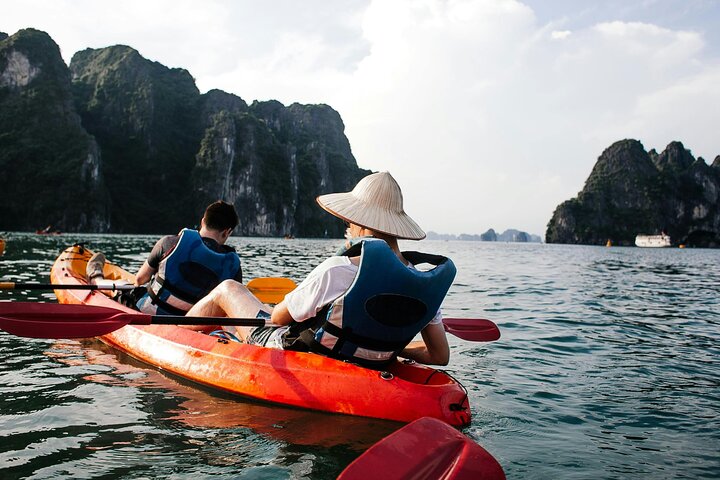Luxury Halong Bay day cruise with limestone karsts, buffet lunch, and onboard relaxation, photo 36 | wizardtrip