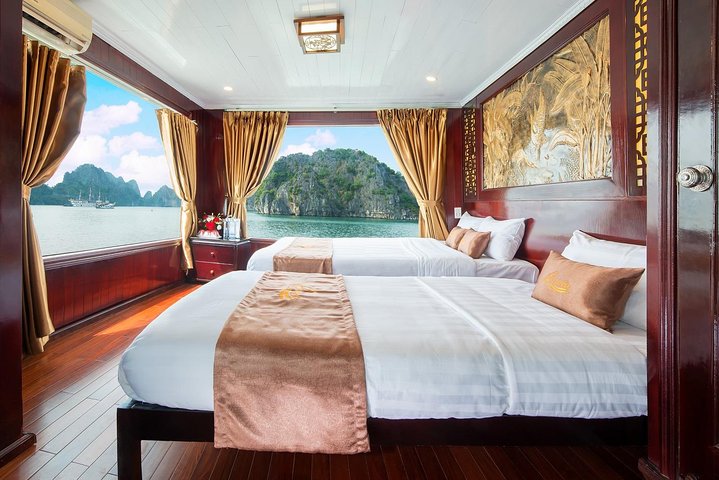 Luxuriöse Kreuzfahrt durch die atemberaubenden Karstlandschaften der Bai Tu Long und Halong Bucht, Vietnam, Foto 6 | wizardtrip