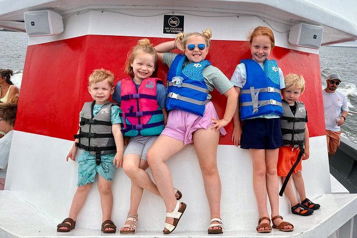 Nyt et morsomt delfinkryss og sjølivsopplevelse på en båt i Orange Beach, Alabama, foto 40 | wizardtrip