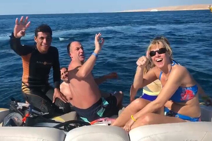 Private speed boat trip in Hurghada with dolphin swimming, snorkeling, and island visit, photo 11 | wizardtrip