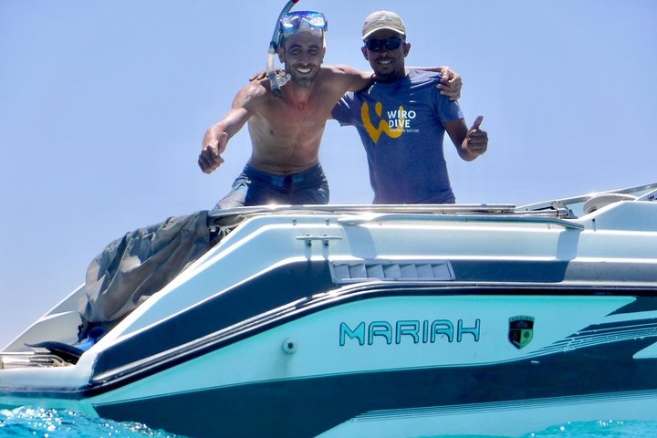 Private speed boat trip in Hurghada with dolphin swimming, snorkeling, and island visit, photo 16 | wizardtrip