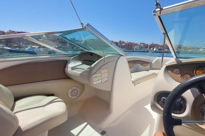 Private speed boat trip in Hurghada with dolphin swimming, snorkeling, and island visit, photo 30 | wizardtrip