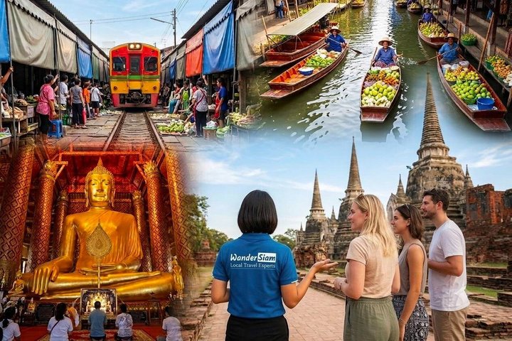 En heldagstur fra Bangkok som besøker Maeklong Railway Market, Damnoen Saduak Flytende Marked og Ayutthaya historiske park, foto 9 | wizardtrip