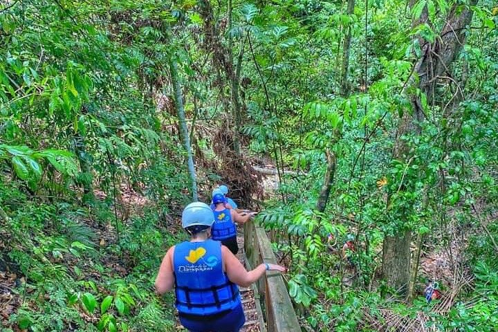 Excursion aventure aux 7 Cascades de Damajagua en République Dominicaine, avec toboggans naturels et baignade, photo 20 | wizardtrip