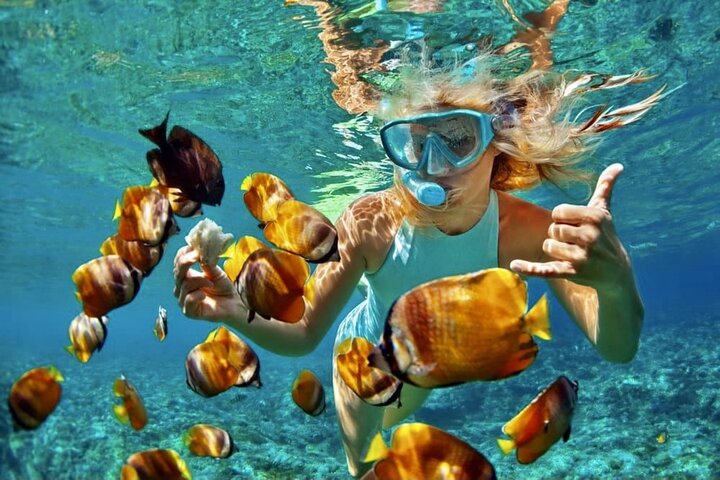 Snorklingsäventyr i det klara vattnet vid Balis Blue Lagoon Beach med livligt marint liv, foto 47 | wizardtrip
