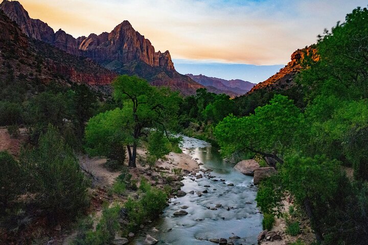 Small group tour exploring the stunning red rock canyons and scenic trails of Zion National Park from Las Vegas, photo 20 | wizardtrip