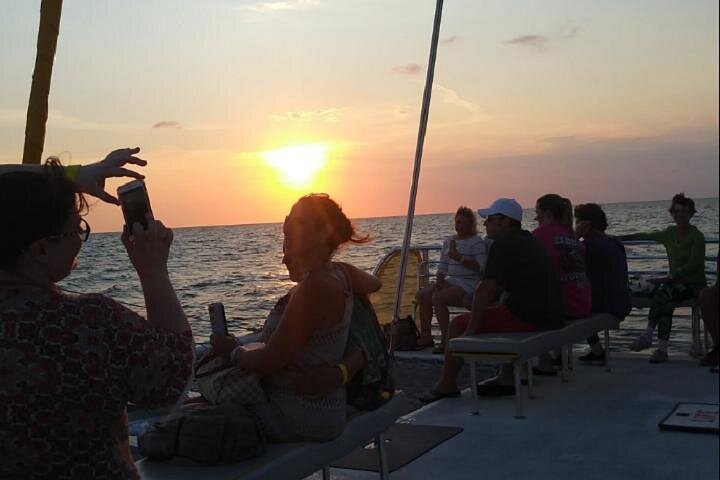 Genießen Sie eine romantische Sonnenuntergangs-Delfin-Segeltour auf einem Katamaran in Panama City Beach, Foto 11 | wizardtrip