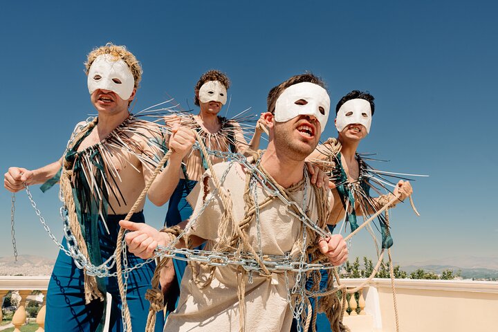 Spectacle de théâtre grec antique en plein air à Athènes, Grèce, photo 8 | wizardtrip
