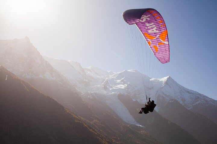 Tandem-Gleitschirmflug über die Chamonix-Alpen mit Blick auf den Mont-Blanc, Foto 13 | wizardtrip
