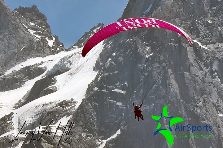 Tandem-Gleitschirmflug über die Chamonix-Alpen mit Blick auf den Mont-Blanc, Foto 15 | wizardtrip