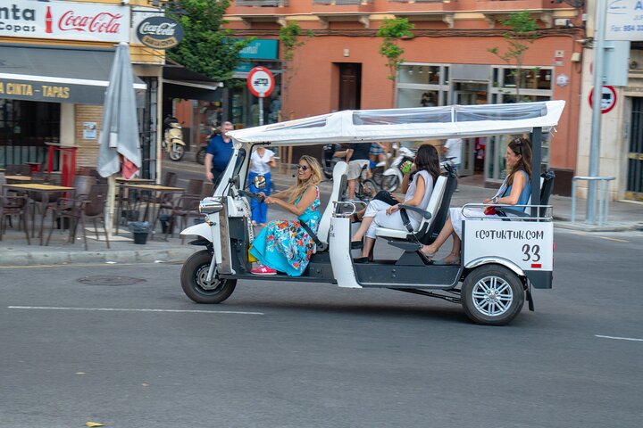 Private eco tuk tuk tour exploring Seville's historic landmarks and charming streets, photo 11 | wizardtrip