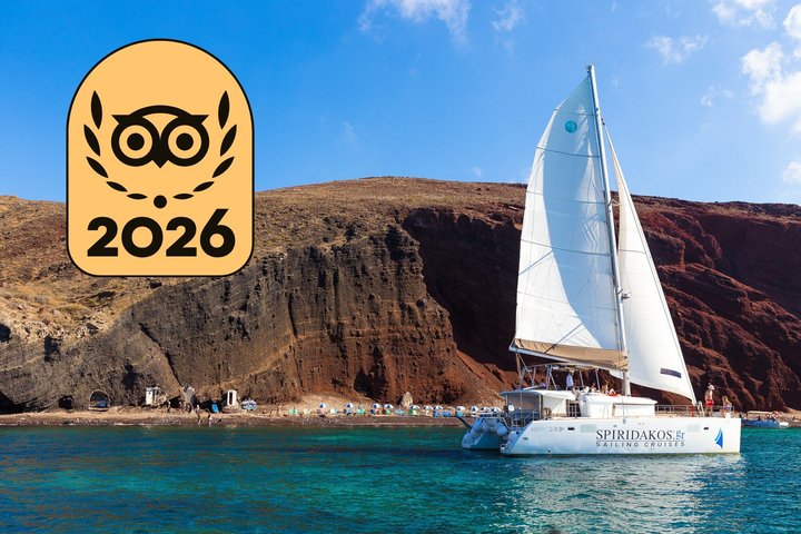 Katamarantur runt Santorini, Grekland, med bad och BBQ, foto 39 | wizardtrip