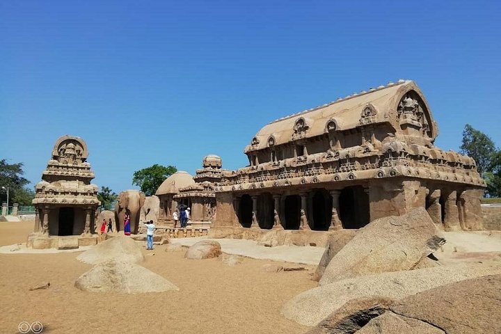 Udforsk gamle klippeskårne templer og skulpturer i Mahabalipuram, en historisk kystby i Indien, foto 18 | wizardtrip
