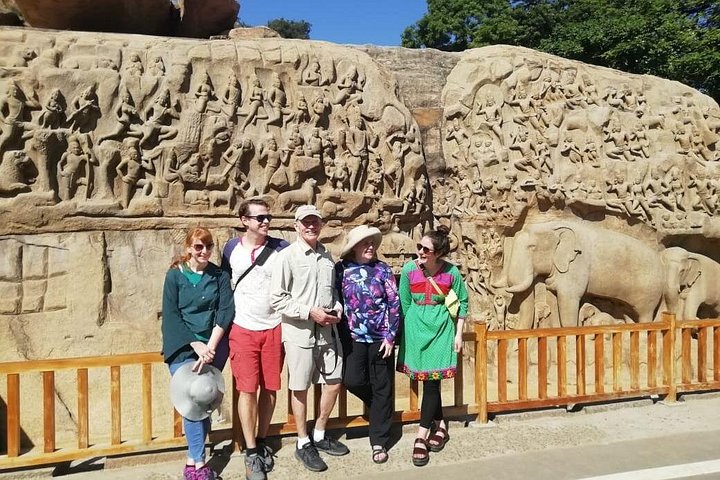 Udforsk gamle klippeskårne templer og skulpturer i Mahabalipuram, en historisk kystby i Indien, foto 21 | wizardtrip