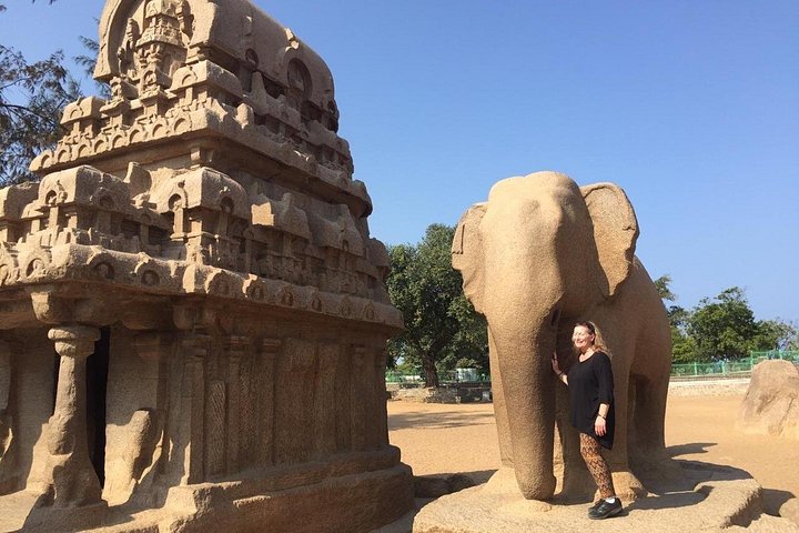 Udforsk gamle klippeskårne templer og skulpturer i Mahabalipuram, en historisk kystby i Indien, foto 29 | wizardtrip