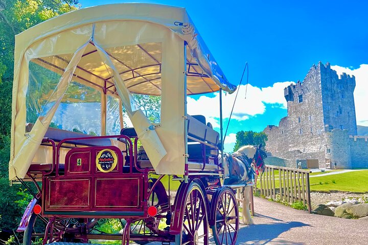 Tradisjonell Jaunting-bil-tur gjennom Killarney nasjonalpark, Irland, som viser innsjøer og fjell, foto 15 | wizardtrip