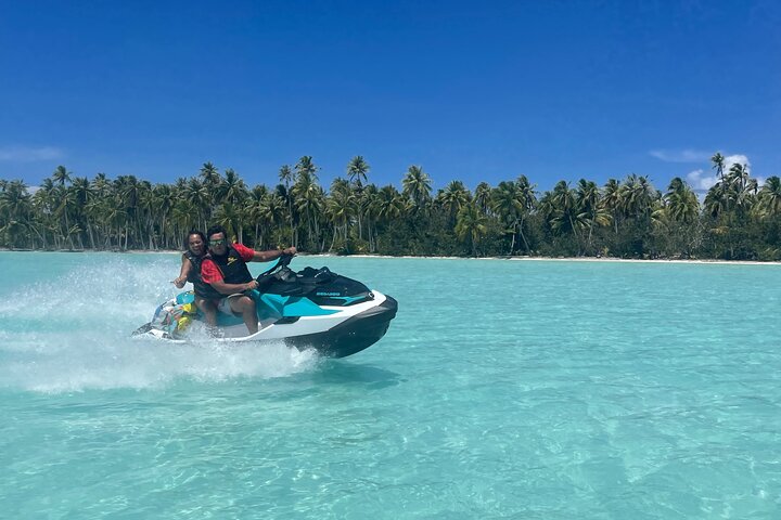 Jetski-Tour rund um die Lagune von Bora Bora mit Blick auf den Mount Otemanu, Foto 9 | wizardtrip
