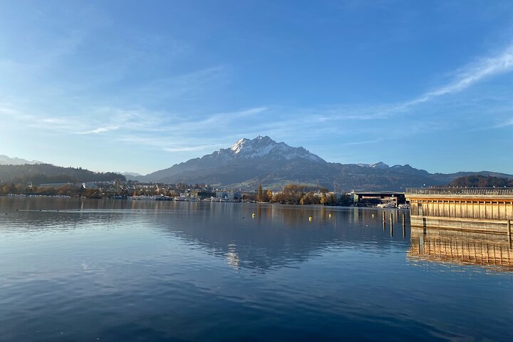 Scenic views of Mount Pilatus and Lake Lucerne during a small group tour from Lucerne, Switzerland, photo 6 | wizardtrip