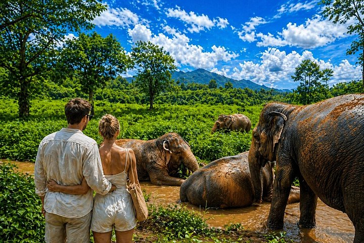 Bezoek aan een ethisch olifantencentrum op Koh Samui, Thailand, waarbij olifanten in hun natuurlijke habitat worden geobserveerd, foto 36 | wizardtrip