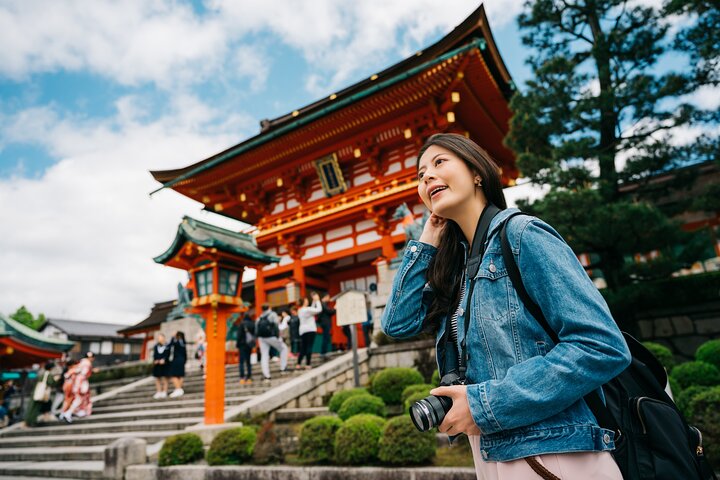Une visite guidée en bus présentant le sanctuaire emblématique de Fushimi Inari à Kyoto, la forêt de bambous d'Arashiyama, Kinkaku-ji et Kiyomizu-dera, photo 21 | wizardtrip
