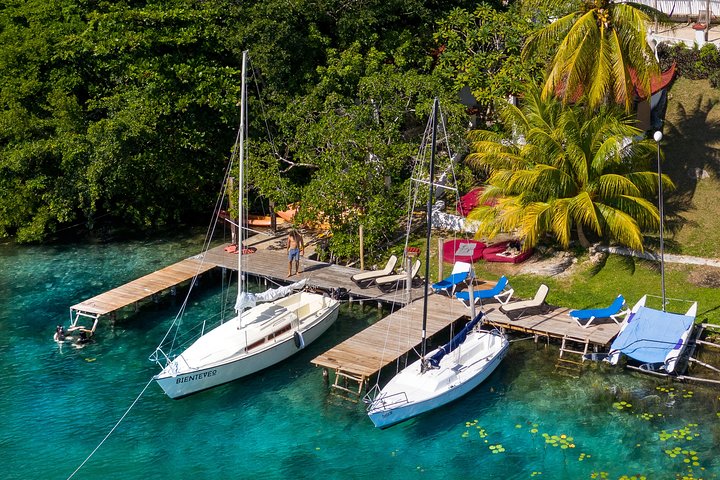 Privé zeilboottour op de Bacalar Lagune, Mexico, met zwemmen en optionele zeilinstructies, foto 17 | wizardtrip