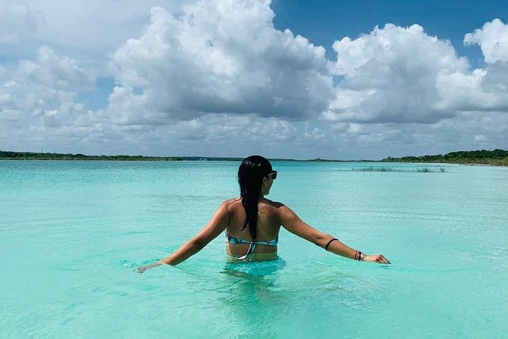 Privé zeilboottour op de Bacalar Lagune, Mexico, met zwemmen en optionele zeilinstructies, foto 18 | wizardtrip