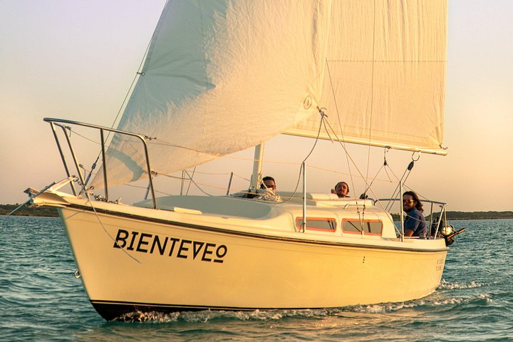 Privé zeilboottour op de Bacalar Lagune, Mexico, met zwemmen en optionele zeilinstructies, foto 20 | wizardtrip