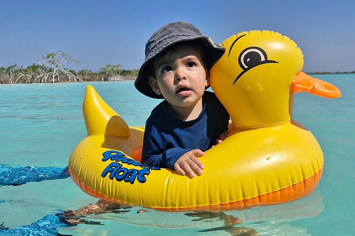 Nyd en naturskøn pontonbådstur på Bacalar-lagunen, Mexico, med cenoter og øer, foto 9 | wizardtrip
