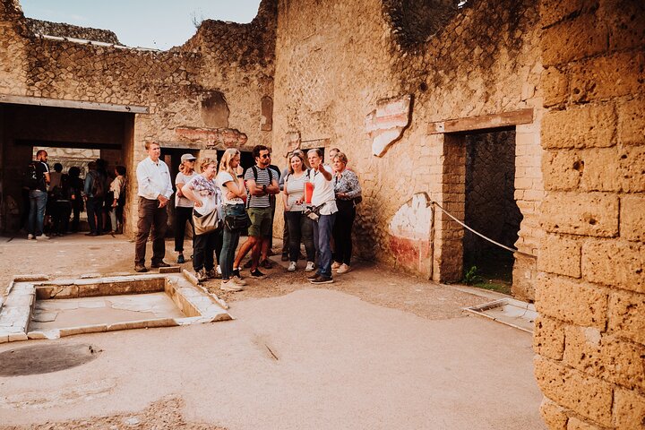 Groepsrondleiding met archeoloog bij de oude ruïnes van Herculaneum, Italië, foto 7 | wizardtrip