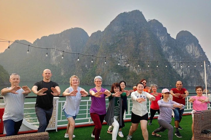 Luksuscruise som navigerer gjennom de fantastiske kalksteinskarstene i Ha Long og Lan Ha Bay, Vietnam, foto 37 | wizardtrip