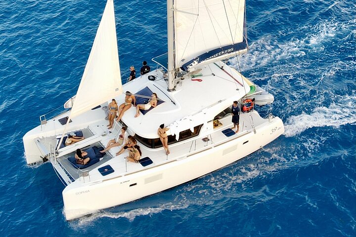 Privé catamaran zeiltocht in Cozumel met snorkelen en paddleboarden, foto 23 | wizardtrip