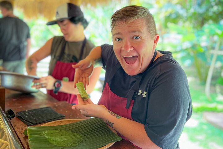Praktische Balinese kookklas in Ubud, Indonesië, met verse ingrediënten en lokale gerechten, foto 14 | wizardtrip