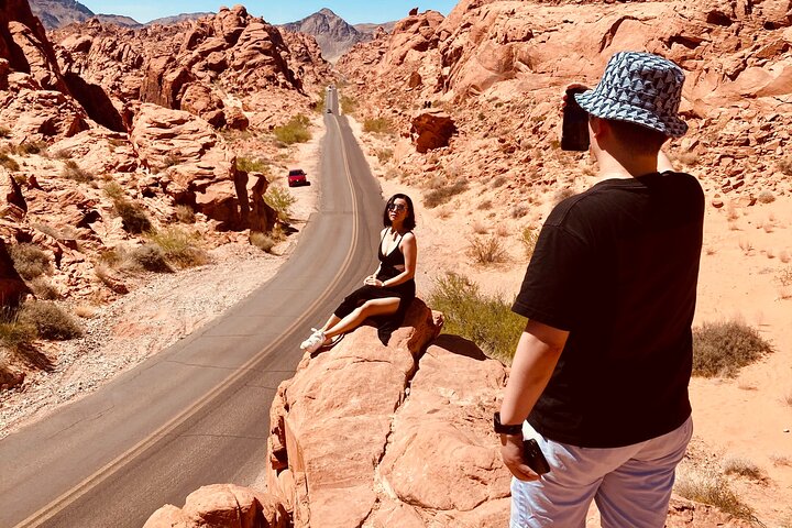 Tour di un giorno nella Valle del Fuoco e nel Red Rock Canyon da Las Vegas, che mostra uniche formazioni di arenaria e paesaggi desertici, foto 22 | wizardtrip
