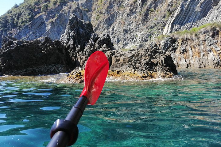 Kajak- og snorklingstur i Monterosso al Mare, Cinque Terre, Italien, udforskning af kysten og havlivet, foto 10 | wizardtrip