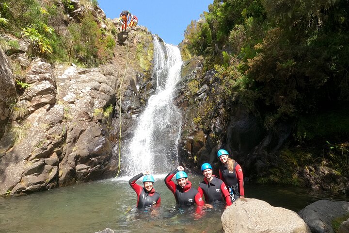 Beginner canyoning adventure in Madeira with rappels, jumps, and slides in a natural park, photo 10 | wizardtrip