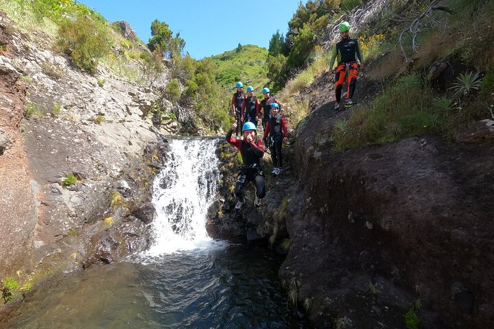Beginner canyoning adventure in Madeira with rappels, jumps, and slides in a natural park, photo 22 | wizardtrip