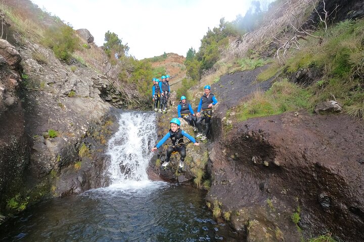 Beginner canyoning adventure in Madeira with rappels, jumps, and slides in a natural park, photo 38 | wizardtrip