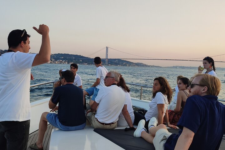 Luxury yacht cruise on Istanbul's Bosphorus at sunset, passing iconic landmarks, photo 16 | wizardtrip