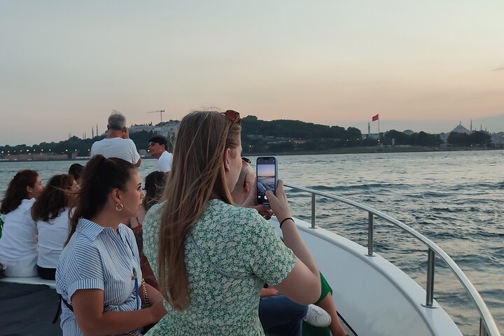 Luxury yacht cruise on Istanbul's Bosphorus at sunset, passing iconic landmarks, photo 17 | wizardtrip