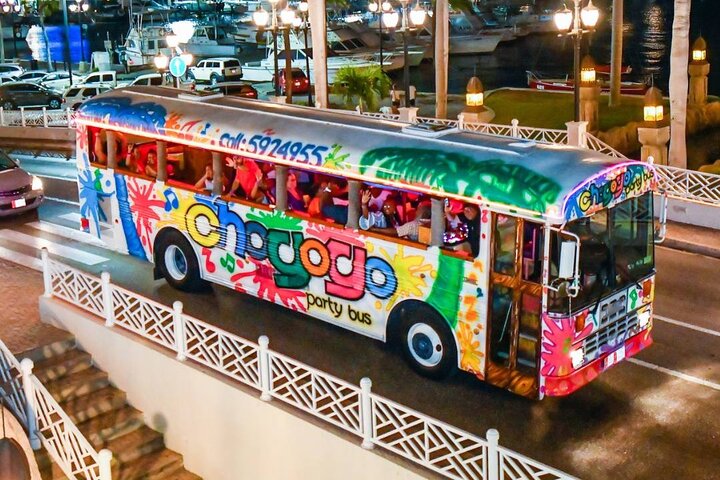 Party bus tour op Aruba met DJ, cocktails en nachtleven stops, foto 2 | wizardtrip