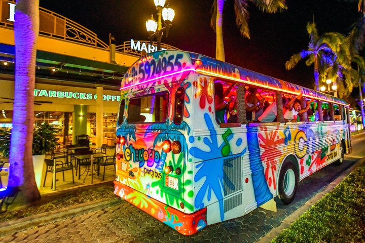 Party bus tour op Aruba met DJ, cocktails en nachtleven stops, foto 5 | wizardtrip
