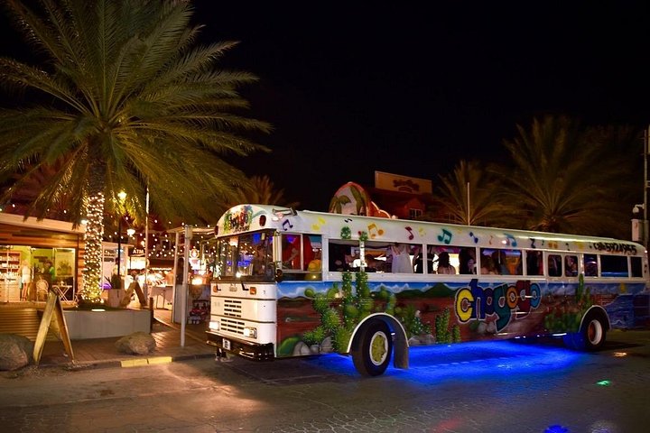 Party bus tour op Aruba met DJ, cocktails en nachtleven stops, foto 16 | wizardtrip