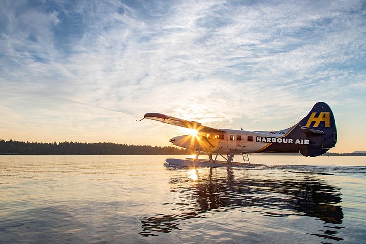 Panoramaflygning med sjöflygplan från Harbour Air över Vancouvers skyline, Stanley Park och berg, foto 14 | wizardtrip