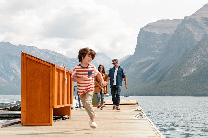 Scenic boat tour on Lake Minnewanka in Banff National Park, Canada, showcasing mountains and water, photo 13 | wizardtrip