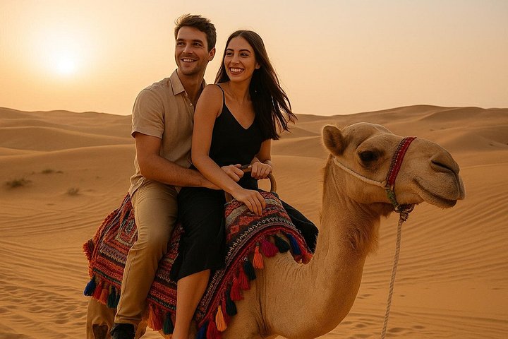 Experience a thrilling desert safari in Dubai with dune bashing, camel rides, and a BBQ dinner, photo 9 | wizardtrip