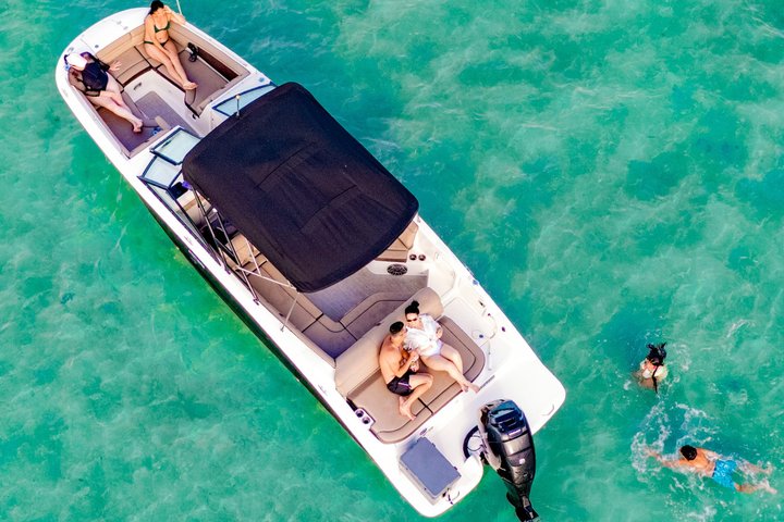 Alquiler de barco privado en Miami que ofrece visitas turísticas, visitas a bancos de arena y cruceros al atardecer por la costa, foto 10 | wizardtrip