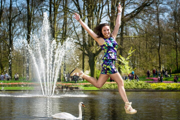 アムステルダム近郊のキューケンホフ公園でのシャトルバスと色鮮やかな花畑、写真16 | wizardtrip